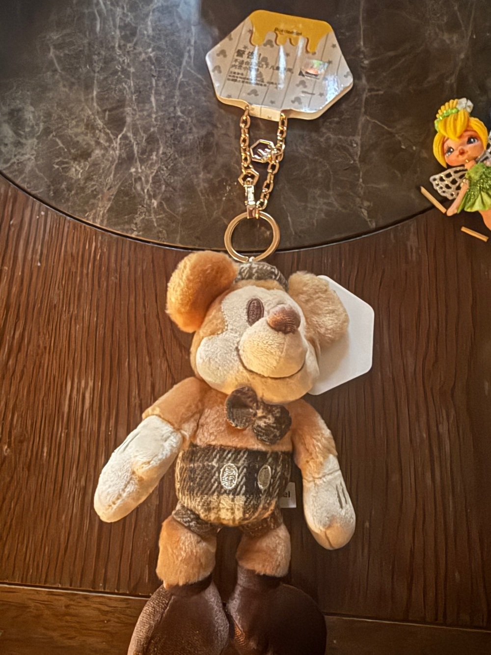 Mickey Mouse Dapper bag charm from Shanghai Disne with Soft Velvet Finish